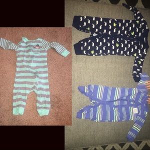 3 footless sleepers/play 6m